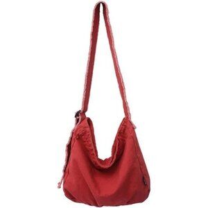 Womens Canvas Hobo Bags Large Red